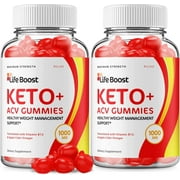 2 Pack Life Boost Keto Gummies Advanced Formula Life Boost Keto ACV Gummies Apple Cider Vinegar 1000mg 120 Gummies