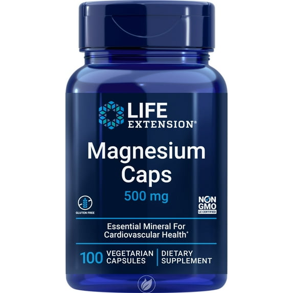 (2 Pack) Life Extension Magnesium Caps 500 mg, 100 vegetarian capsules