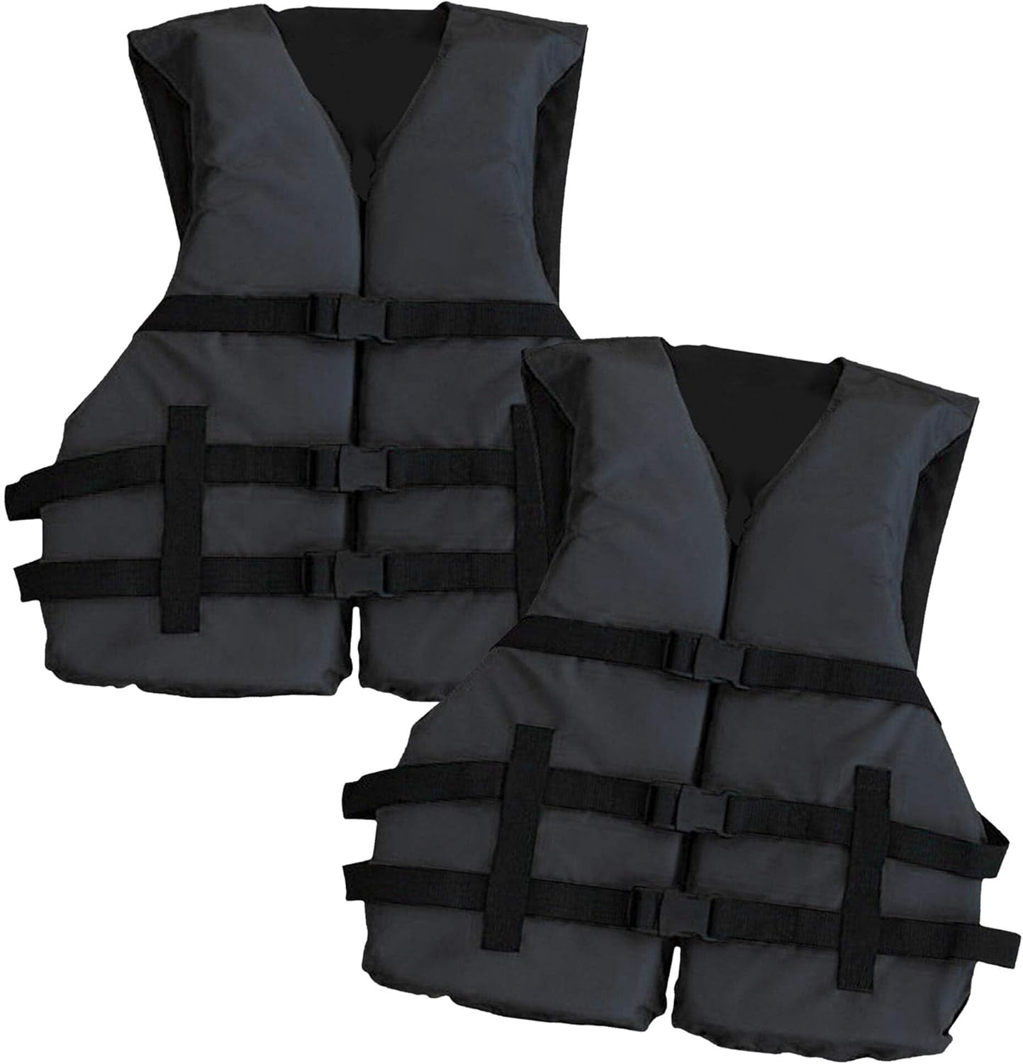 2 Pack Life Jacket Paddle Vest; Coast Guard Approved Type III PFD Life Vest Flotation Device; Jet ski, Wakeboard, Kayak; Ideal Extra Life Jacket for Pontoon Boat