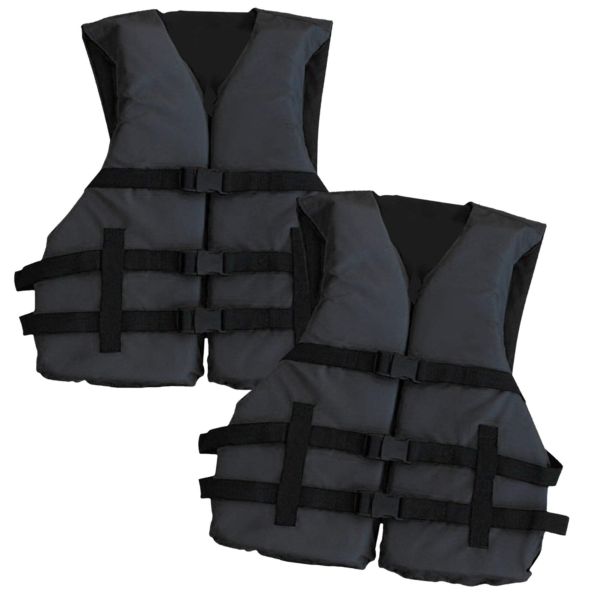 2 Pack Life jacket paddle vest; Coast Guard approved Type III PFD life vest flotation device; Jet ski, wakeboard, kayak; Ideal extra life jacket for pontoon boat
