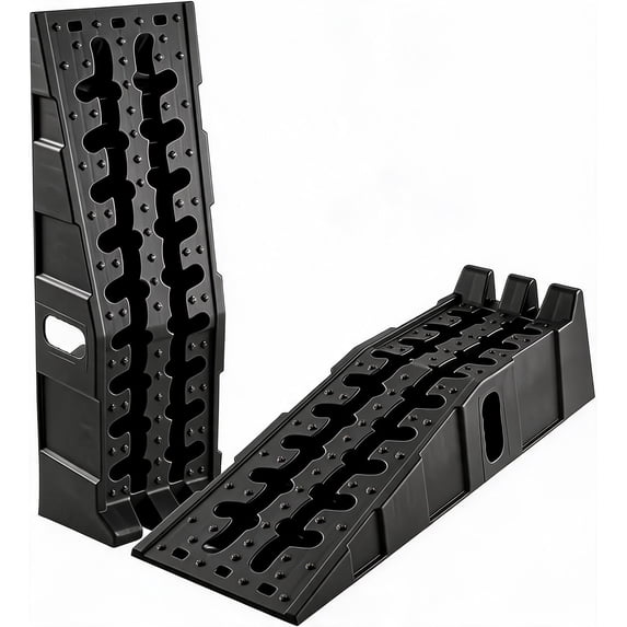 2 Pack Lift Car Ramps, 8.6 Inch LiftPortable Auto Ramps for Oil Change and Vehicle Maintenance with Anti-Slip Base, Stackable with Handles
