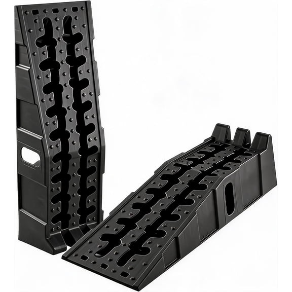 2 Pack Lift Car Ramps,  8.6 Inch LiftPortable Auto Ramps for Oil Change and Vehicle Maintenance with Anti-Slip Base, Stackable with Handles