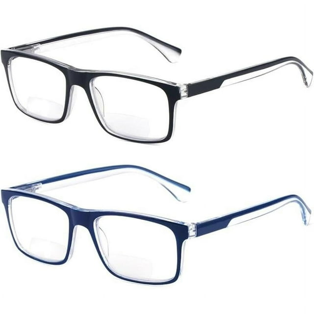 Fsread 3 Pack TR90 Sports Reading Glasses for Men Blue Light Blocking With Spring Hinges Rectangle Lightweight Flexible and Trendy Design Anti