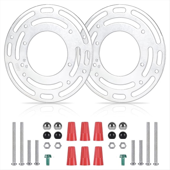 2 Pack Light Fixture Mounting Brackets, Ceiling Light Mounting Plate, Wall Light Mount Blocks with Screw and Nuts