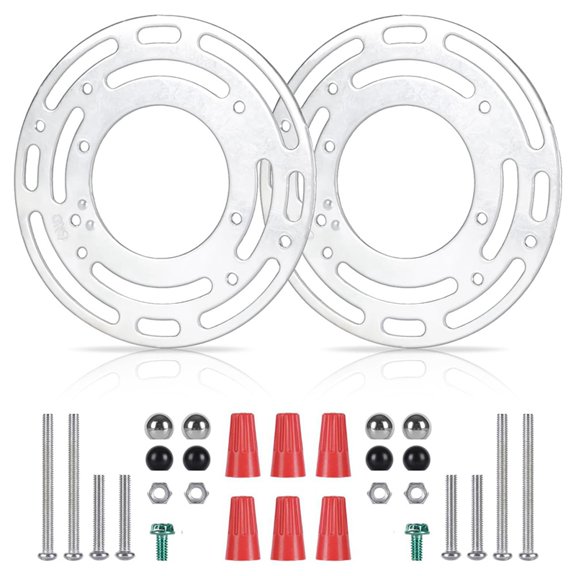 2 Pack Light Fixture Mounting Brackets, Ceiling Light Mounting Plate, Wall Light Mount Blocks with Screw and Nuts
