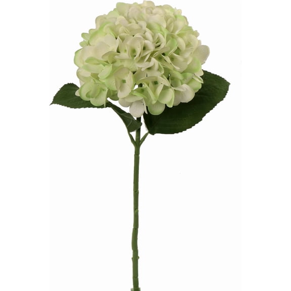 2 Pack Light Green Hydrangea Artificial Silk Flower Stems, 18 Lifelike Faux Flowers with 7 Blooms for Home Dcor, Weddings & Events