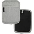 thumbnail image 1 of 2 Pack - Light Grey Heat Resistant Thick Soft Quilted Lining Kitchen Oven Pot Holders With Neoprene and Cotton Non-slip, 1 of 1