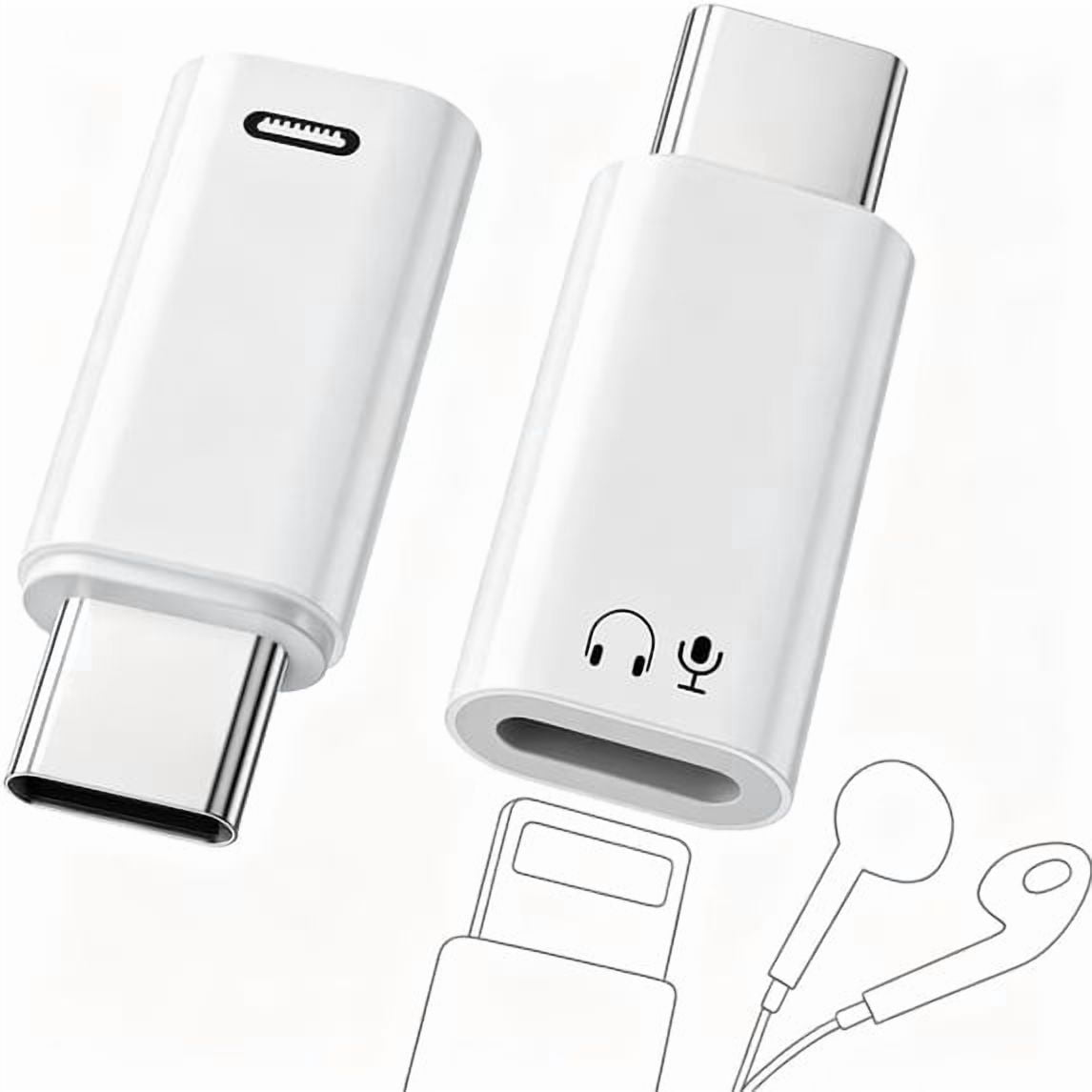 2 Pack Lightning to Usb C Adapter New Combo 48Khz/16Bit Hi-Fi Audio ...