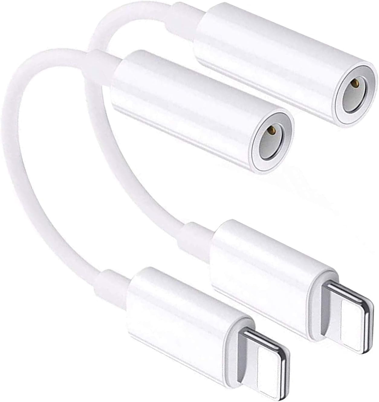 2 Adaptateurs Jack Lightning Pour IPhone - Câble Audio 3.5mm Pour IPhone 7 à 14