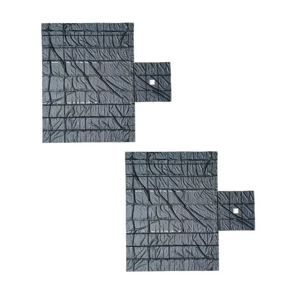 2 Pack Lightweight 14 Ounce Black Lumber Tarp 20 FT x 27 FT with 6 FT Drop for Flatbed Truck Trailer - Superlight & Waterproof Vinyl Tarp for Flatbed Cargo Protection