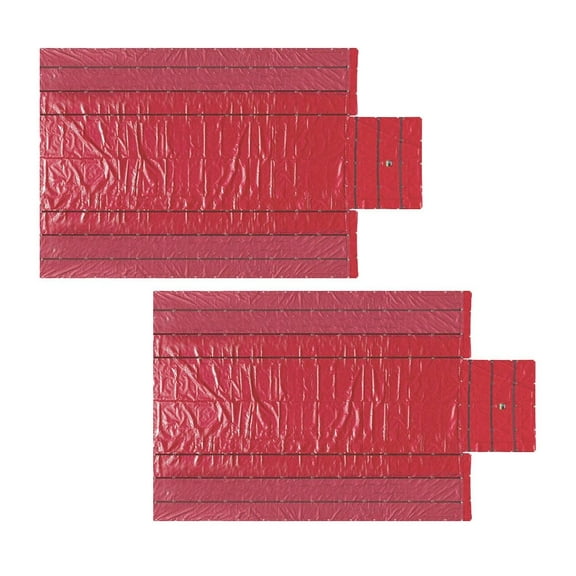 2 Pack Lightweight 14 Ounce Red Lumber Tarp 20 FT x 27 FT with 6 FT Drop for Flatbed Truck Trailer - Superlight & Waterproof Vinyl Tarp for Flatbed Cargo Protection