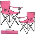 thumbnail image 1 of 2  Lightweight Camping Chairs, 300LBS Heavy-Duty Portable Folding Chairs with Carry Bag, Compact Design for Camping, Beach, Picnics, and Outdoor Event, 1 of 3