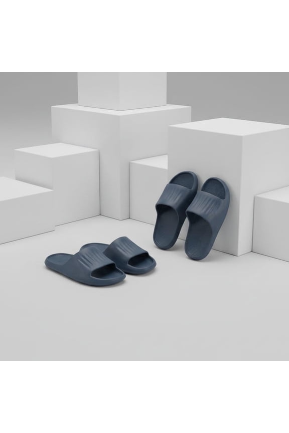 2-Pack Lightweight EVA Slippers for Women & Men, Soft Thick Sole Shower Slides, Non-Slip Comfortable Home Bathroom Sandals, Solid Color