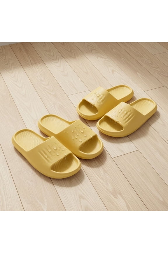 2-Pack Lightweight EVA Slippers for Women & Men, Soft Thick Sole Shower Slides, Non-Slip Comfortable Home Bathroom Sandals, Solid Color