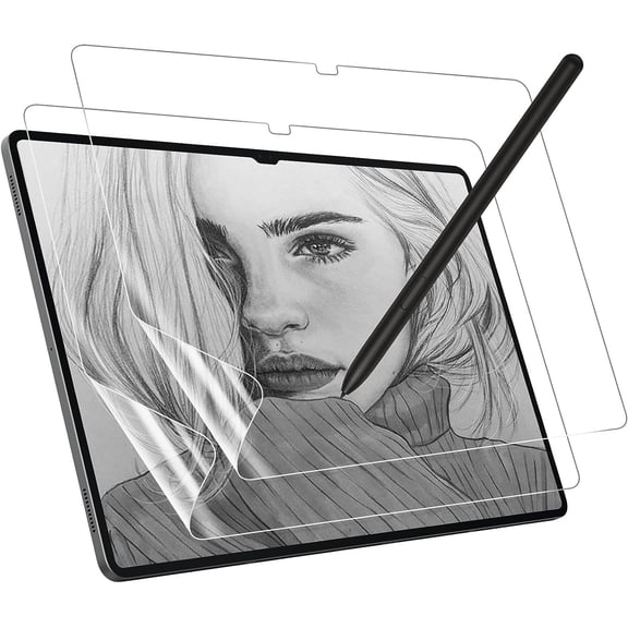 2 Pack Like Paper Screen Protector for Samsung Galaxy Tab S11 Ultra/S10 Ultra (14.6 inch) Paper-Feeling Anti-Glare Case-Friendly PET Film Drawing Notetaking with S-Pen