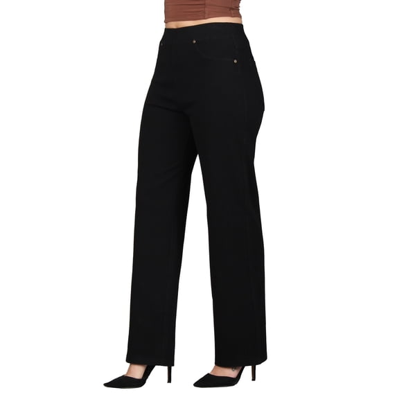2-Pack Lildy Women's Denim Jeggings, Stretchable Cotton Blend, Navy/Mocha, Small-Medium