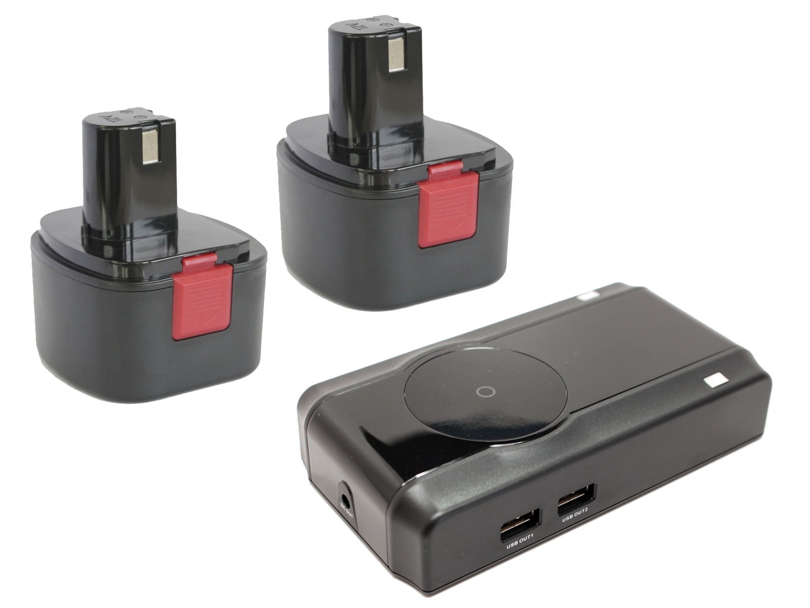 2-Pack Lincoln 12V For PowerLuber Grease Guns Battery + Charger