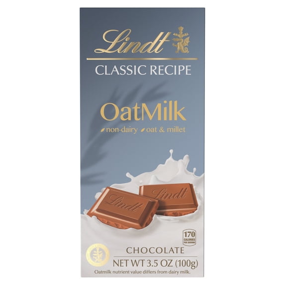 2 Pack - Lindt Classic Recipe Oat Milk Plain Chocolate Bar 3.5 oz Package May Vary