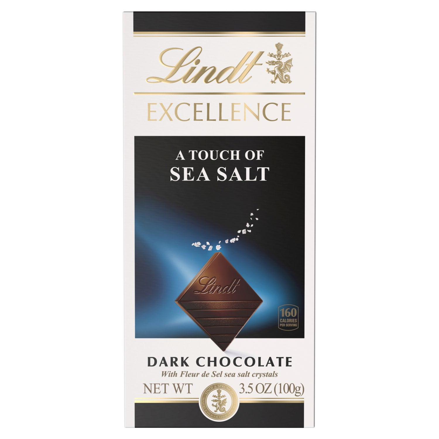 2 Pack - Lindt Excellence Dark Chocolate A Touch of Sea Salt - 3.5 Oz Package May Vary