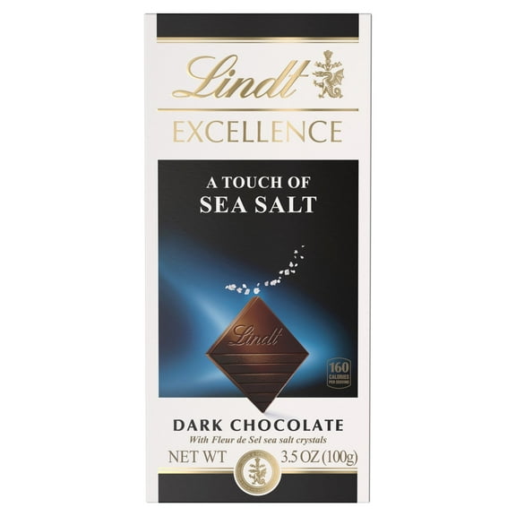 2 Pack - Lindt Excellence Dark Chocolate A Touch of Sea Salt - 3.5 Oz Package May Vary