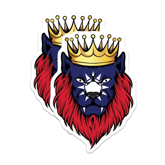 (2 Pack) Lion King Magnets - Crowned Lion Art - Animal Decor Magnets - 5" On Longest Side - Premium Magnet - for Cars, Refrigerators, Toolboxes, Lockers - Made in USA - MAG17742