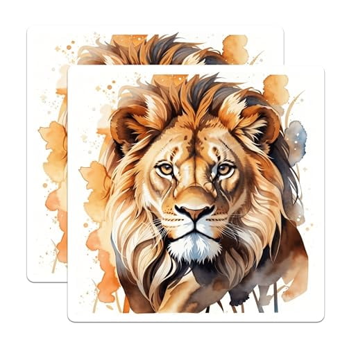 (2 Pack) Lion Magnets Magnets - 5" On Longest Side - Made in USA - Sticks to Refrigerators & Metal Surfaces - MAG8692