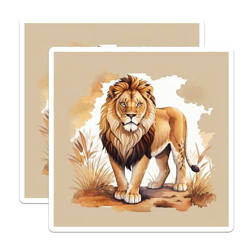 (2 Pack) Lion Magnets Magnets - 5" On Longest Side - Made in USA - Sticks to Refrigerators & Metal Surfaces - MAG8699