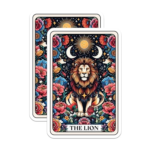(2 Pack) The Lion Magnets - Zodiac - Astrological Symbols - Celestial Wall Art for Home - Colorful Animal Design - 5" On Longest Side - for Cars, Fridges, Toolboxes - Made in USA - MAG4472