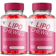 2 Pack Lipo Chewies Gummies LipoChewies Max Strength Supplement 120 Gummies