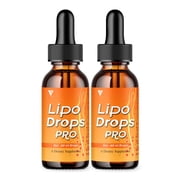2 Pack Lipo Drops Pro Health Management, LipoDropsPro Advanced Support 4oz