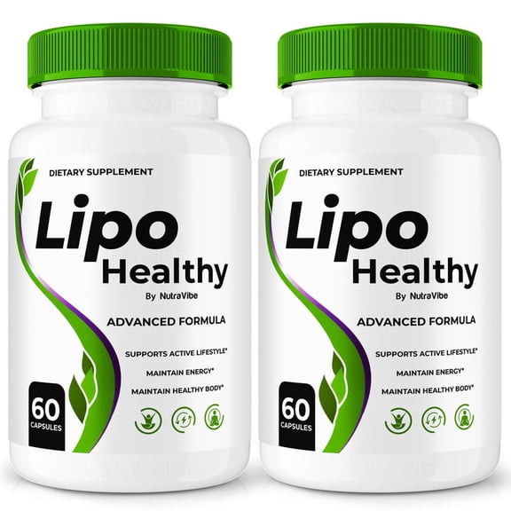 (2 Pack) Lipo Healthy Natural Daily Pill Formula Designed to align with Fitness Goals, Support active Lifestyle & Body Balance | Just 2 Easy-to-Swallow Pills Daily (120 Capsules)