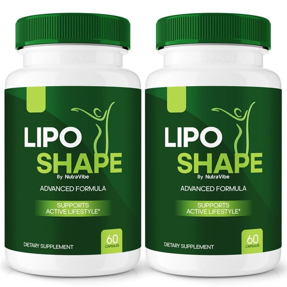 (2 Pack) Lipo Shape  Natural Daily Pill Formula Designed to align with Fitness Goals, Support active Lifestyle & Body Balance | Just 2 Easy-to-Swallow Pills Daily (120 Capsules)