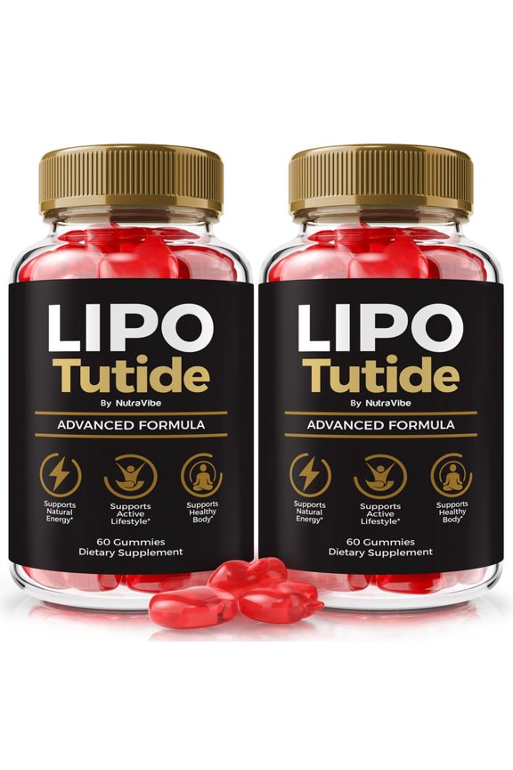 (2 Pack) Lipo Tutide  Natural Daily Gummy Formula Designed to align with Fitness Goals, Support active Lifestyle & Body Balance | Just 2 Great-Tasting, Easy-to-Chew Gummies Daily (120 Gummies)