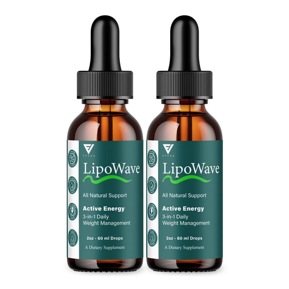 (2 Pack) Lipo Wave Daily Health Drops, Lipowave Advanced Overall Wellness (4oz)