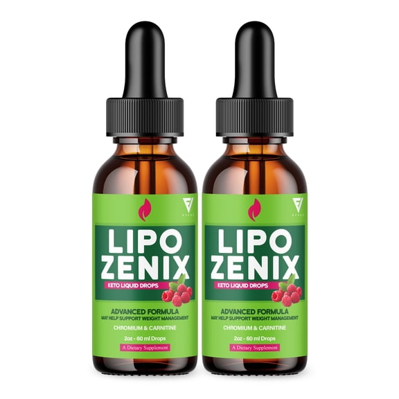 (2 Pack) Lipo Zenix Premium Health Management Drop Supplement, LipoZenix (4oz)