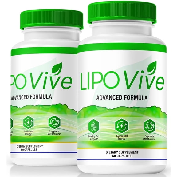 (2 Pack) LipoVive Capsules - Lipo Vive to Support Active Lifestyle and Fitness, Keto Pills For Lasting Energy & Health, SlimSure All-Natural Formula, Official Reviews (120 Capsules)