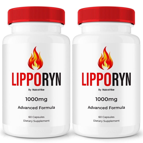 (2 Pack) Lipporyn Natural Daily Pill Formula Designed to align with Fitness Goals, Support active Lifestyle & Body Balance | Just 2 Easy-to-Swallow Pills Daily (120 Capsules)