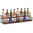thumbnail image 1 of 2 Pack Liquor Bottle Display Shelf 2 Tier Rack Holder Bar Shelf Stand for Wine Whiskey Risers Organizer Kitchen Countertop, 1 of 10
