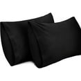 thumbnail image 1 of Lirex Queen Cases Set of 2, 100% Cotton Pillowcases, 20×30 inches, Black, 1 of 6
