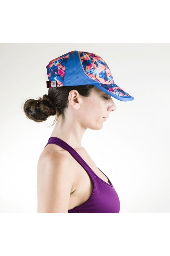 2 Pack: Lite Weight Moisture Wicking Reflective Trim Abstract Design Sport Running Jogging Golf Hat by Totes Isotoner