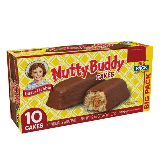 (2 Pack) Little Debbie Big Pack Nutty Buddy Cakes