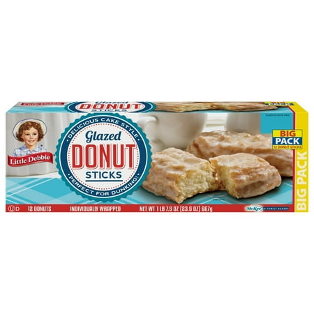 2 Pack - Little Debbie Glazed Donut Sticks - Big Pack - 12 ct Packaging may vary