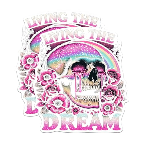 (2 Pack) Living The Dream Magnets - Funny Sarcastic Sassy Magnet - 5" On Longest Side - Premium Magnet - for Cars, Refrigerators, Toolboxes, Lockers - Made in USA - MAG0592