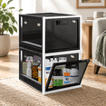 2 Pack Lockable Storage Box, Large Capacity Stackable Organizer with ...