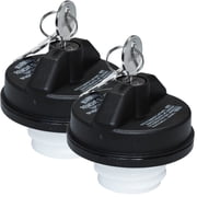 2 Pack Locking Gas Cap, Premium Locking Fuel Cap Compatible with Chevy GMC Toyota Honda Nissan Acura Mazda Audi VW, Anti-Theft, with Keys, ABS Rubber, for Select Models 1995-2020