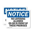 thumbnail image 1 of (2 Pack) No Loitering Allowed On Or In Front Of These OSHA Notice Sign 24 Inch X 18 Inch Plastic Sign, Weather Resistant, UV Protected for Workplace, Business, and Construction Site,, 1 of 8