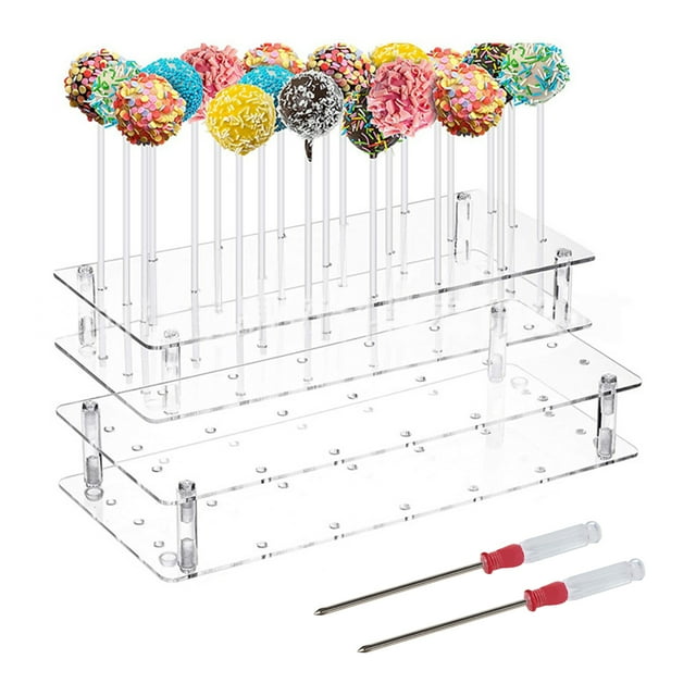 2 Pack Lollipop Holder Stand 20 Holes Cake Pop Stand Acrylic