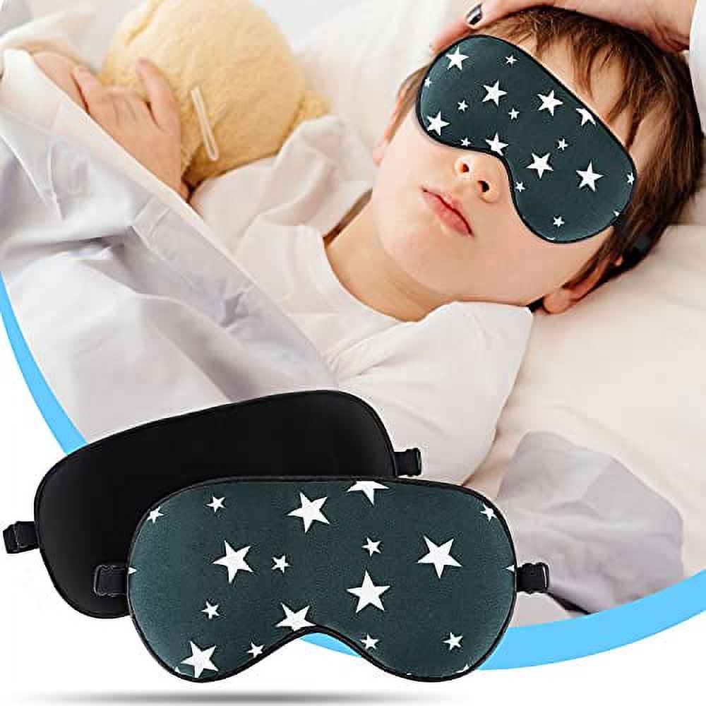 2 Pack Lonfrote Children Eye Mask Smooth Blindford for Travel Relax