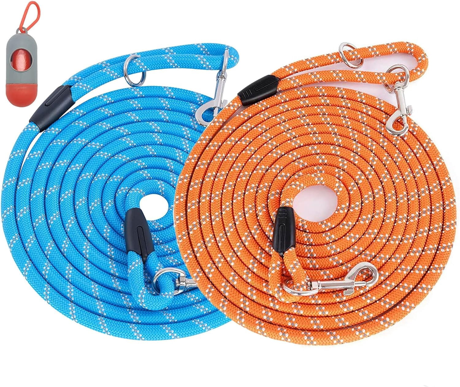 (2 Pack) Long Dog Leash for Dog Training 15FT/30FT/50FT, Dog Rope with ...