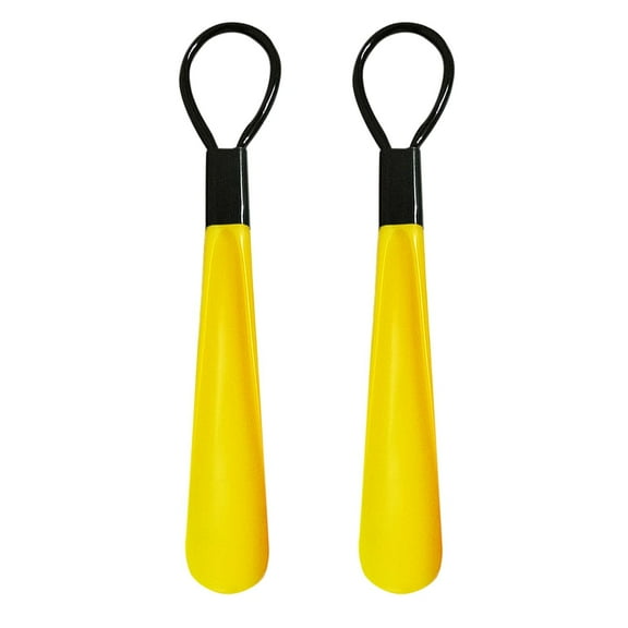2-Pack Long Handle Shoe Horns, 30Cm Plastic Shoe Helpers With Hanging Loop For Men & Women - No Bend Shoe Lifter For Daily Use
